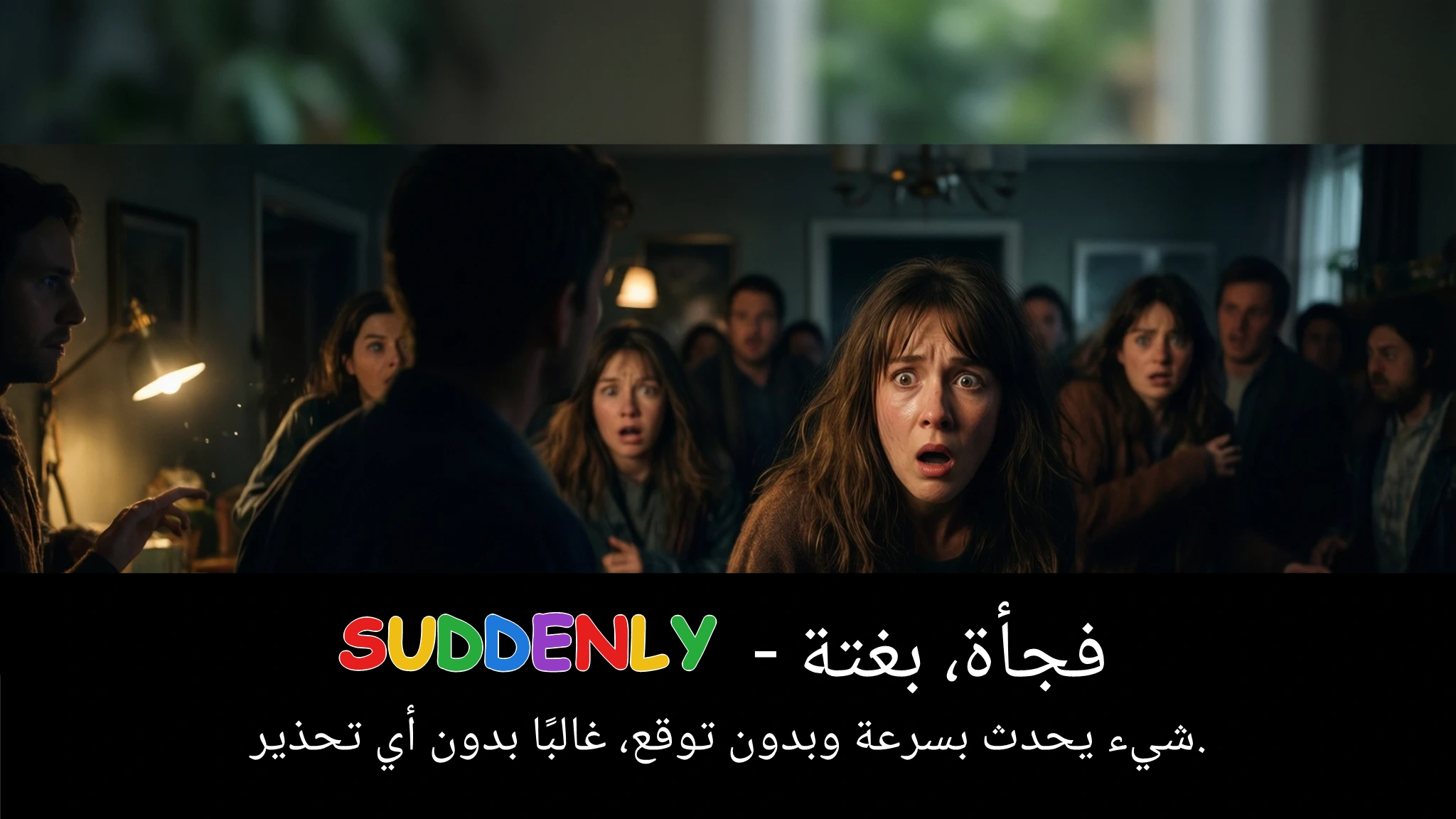 Arabic Illustration for suddenly